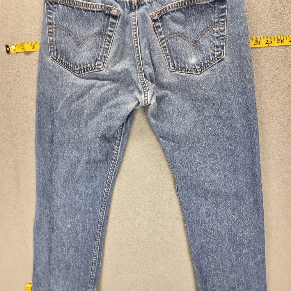 Vintage Levis 501 Jeans Mens Blue Straight Button Fly Made In USA Fits 30x26 - Picture 16 of 16